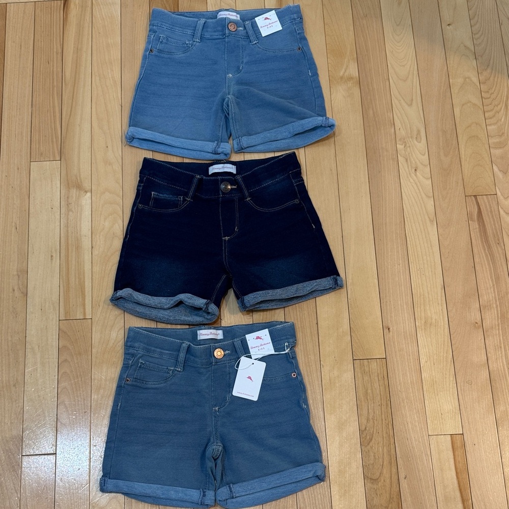 Tommy Bahama Kids Denim Shorts - Light Blue, Dark Blue